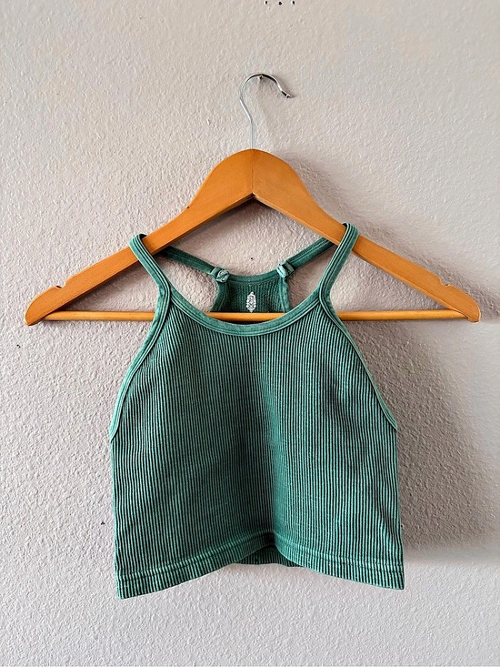 Free People Tops - Free People Happiness Runs Crop Tank Green